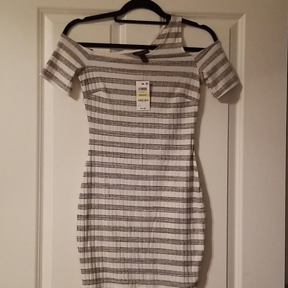 Material Girl bodycon off the shoulder dress
